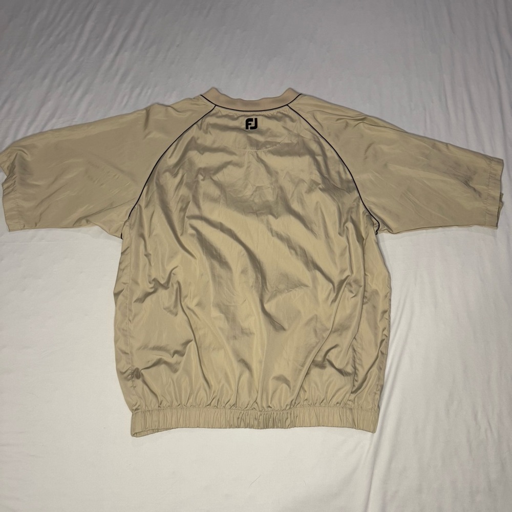 FootJoy Men's Short Sleeve Wind Rain Shirt Jacket Golf‎ Windbreaker Tan Men’s XL - Picture 8 of 9
